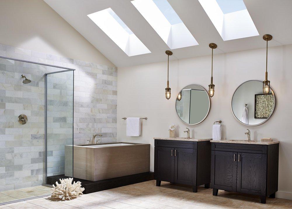 Pfister Brushed Nickel 1.8 gpm Pressure Balance Shower Faucet Trim with Single Lever Handle 