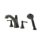 1.8 gpm 4 Hole Deck Mount Roman Tub Faucet with Double Lever Handle in Tuscan Bronze