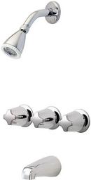 Pfister Polished Chrome Three Handle Multi Function Bathtub & Shower Faucet 