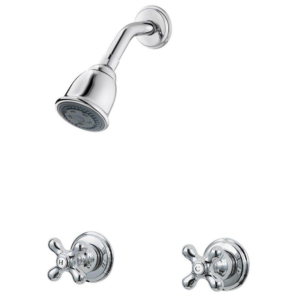 Pfister Polished Chrome 1.8 gpm 2-Function Tub and Shower Trim with Double Cross Handle 