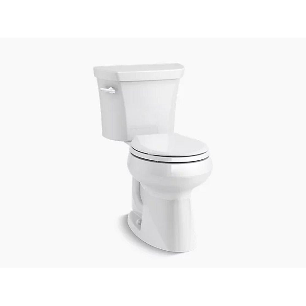 KOHLER White 1.28 gpf Round Two Piece Toilet 