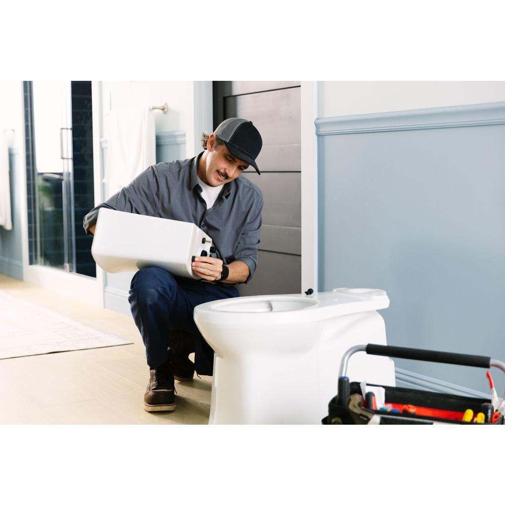 KOHLER White 1.28 gpf Elongated Two Piece Toilet 