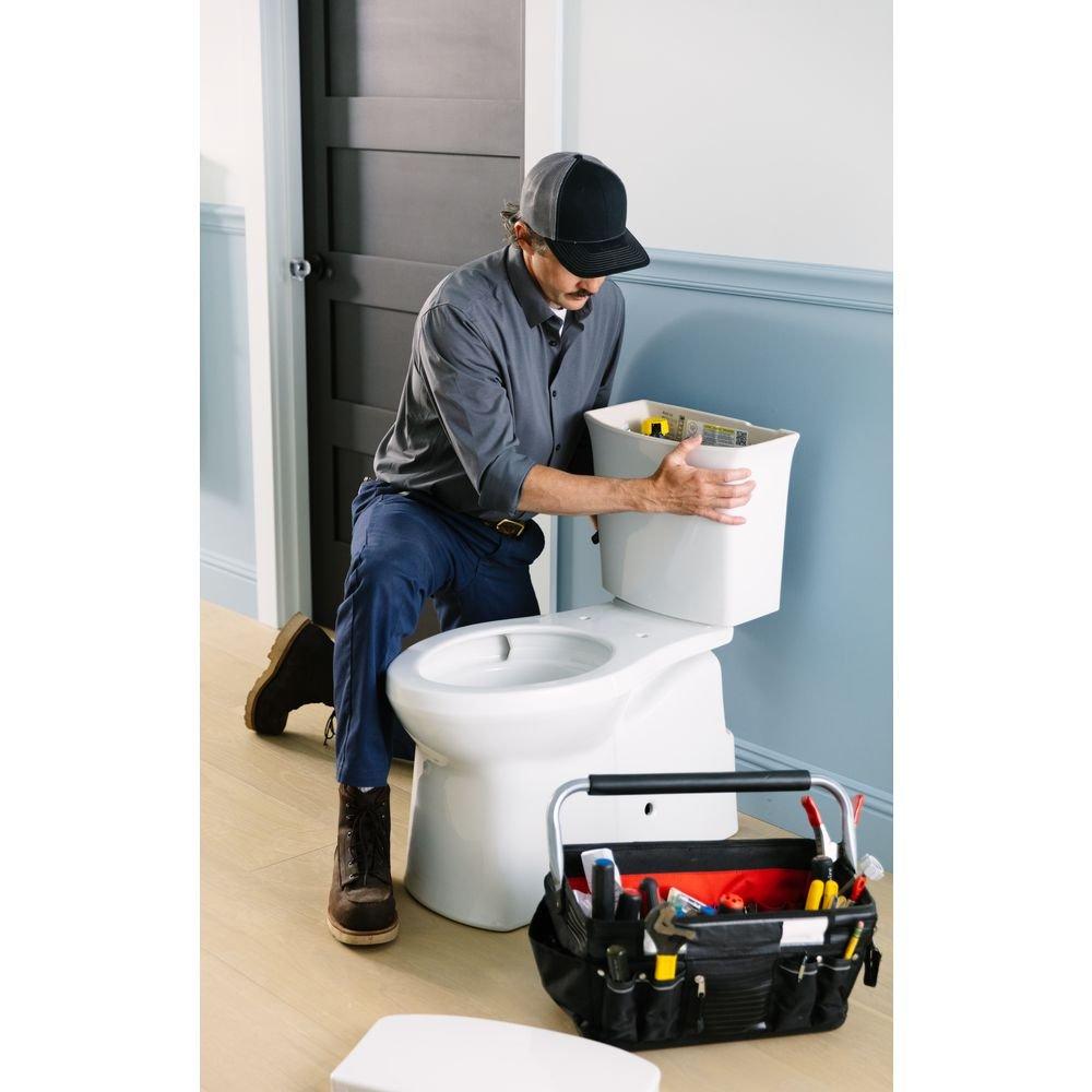 KOHLER White 1.28 gpf Elongated Two Piece Toilet 