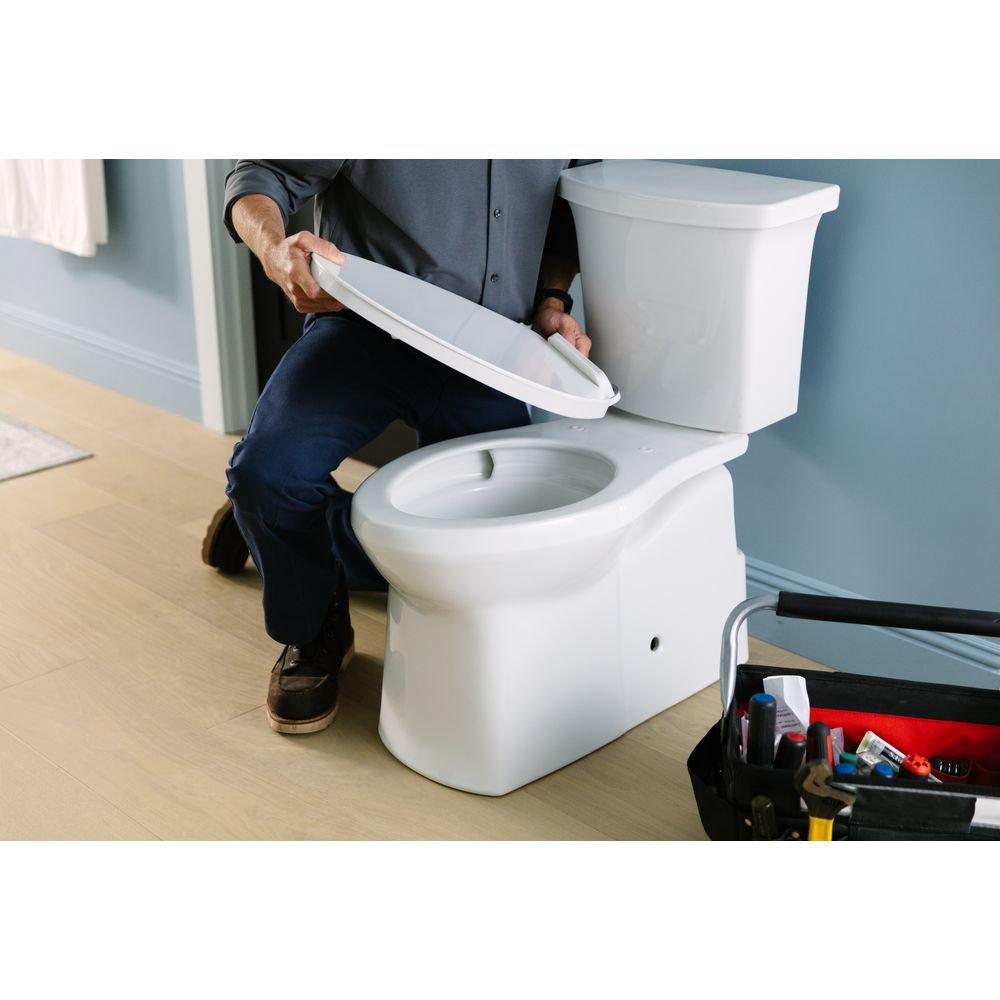 KOHLER White 1.28 gpf Elongated Two Piece Toilet 