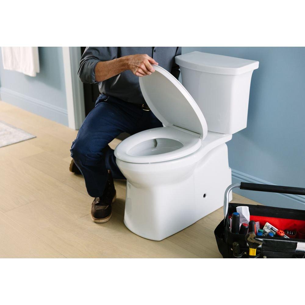 KOHLER White 1.28 gpf Elongated Two Piece Toilet 