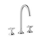 Dornbracht USA Platinum Matte Lead Law Compliant THREE-HOLE FAUCET WITH CROSS HANDLES 
