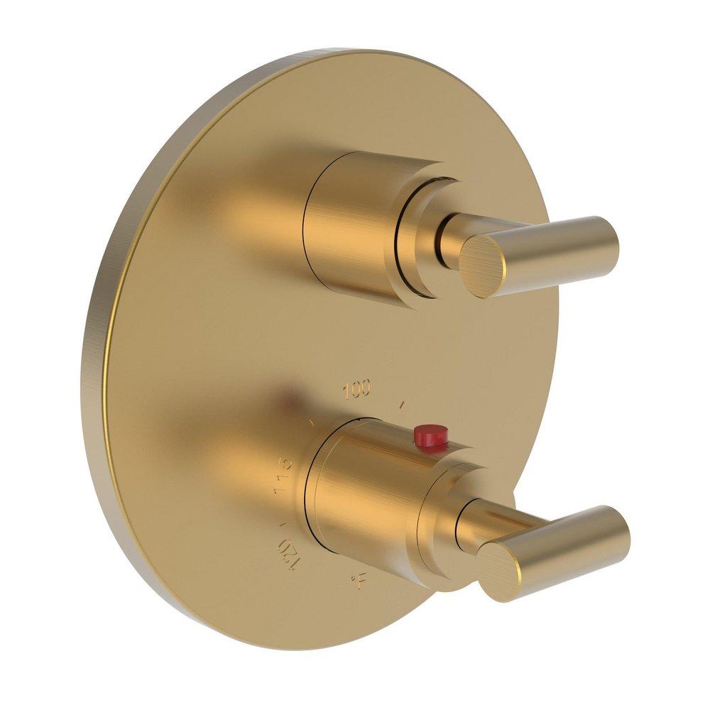 Brasstech Satin Bronze - PVD 1/2 ROUND THERMOSTATIC TRIM PLATE WITH HANDLE 