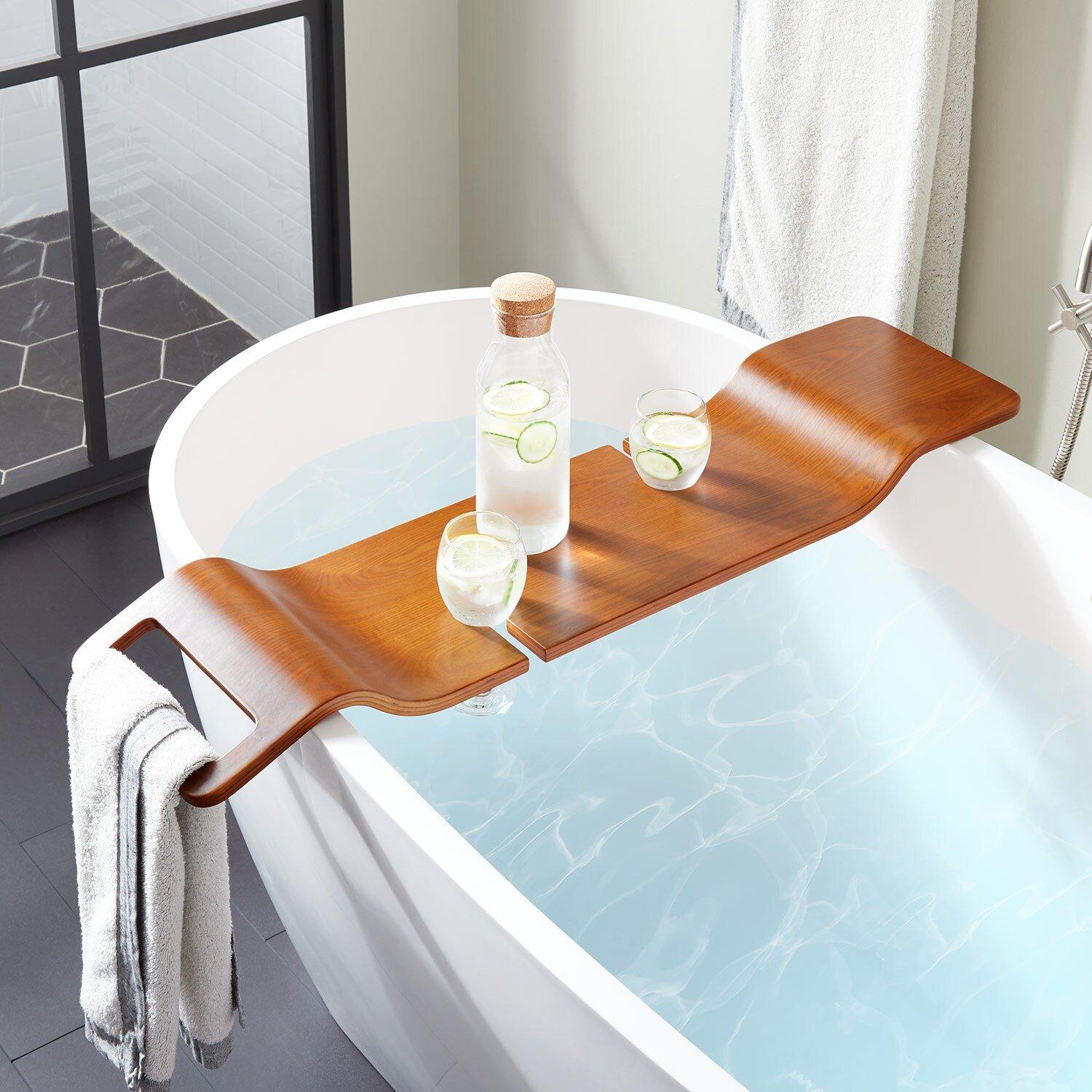 Signature Hardware Maple Tub Tray 