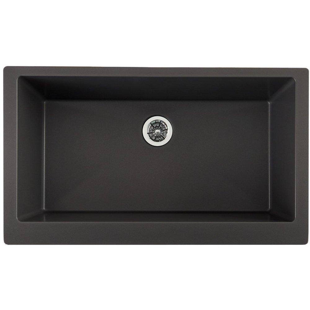 Elkay Charcoal 35-7/8 x 20-15/16 in. Composite Single Bowl Farmhouse Kitchen Sink 