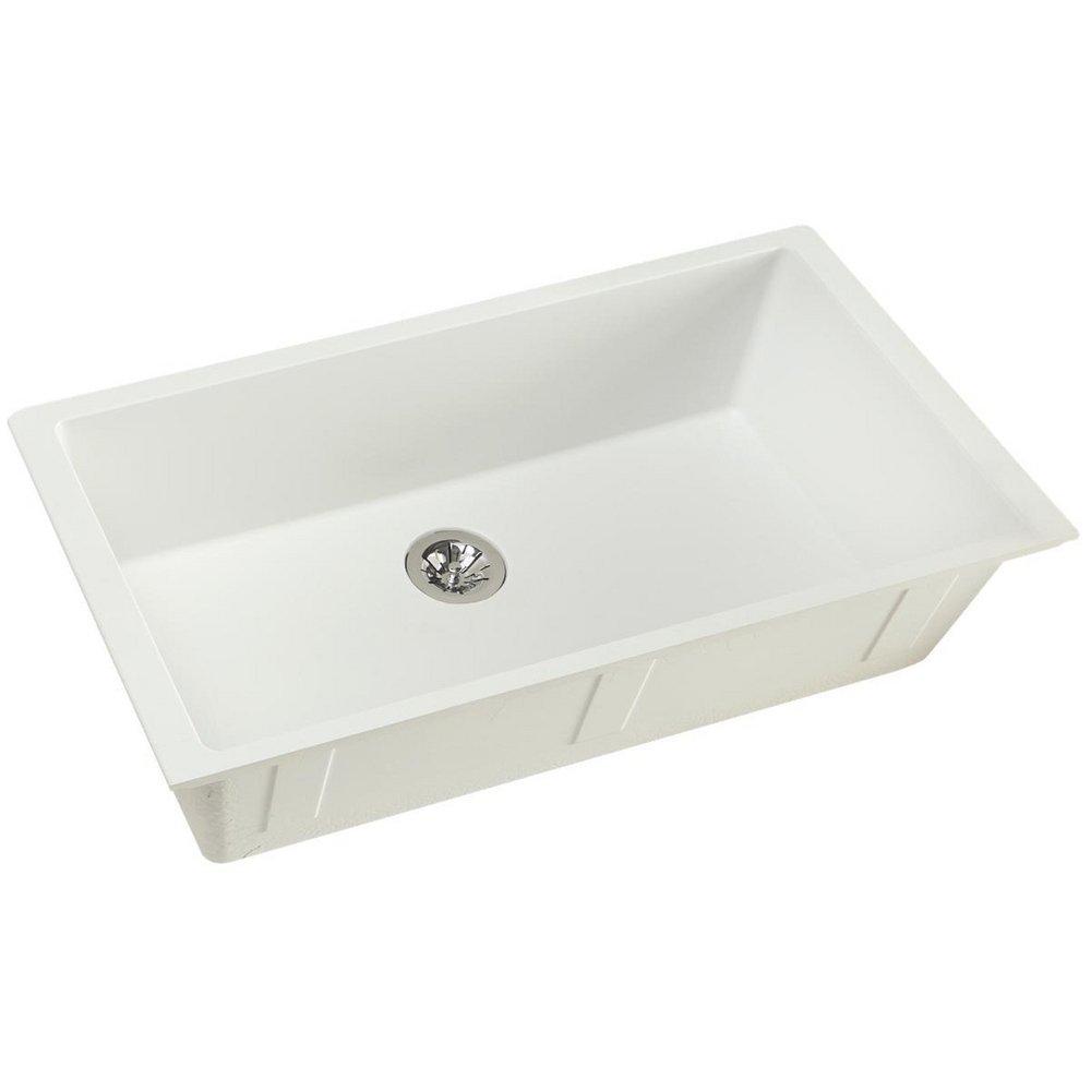 Elkay Ricotta 35-7/8 x 19 in. No Hole Composite Single Bowl Undermount Kitchen Sink 