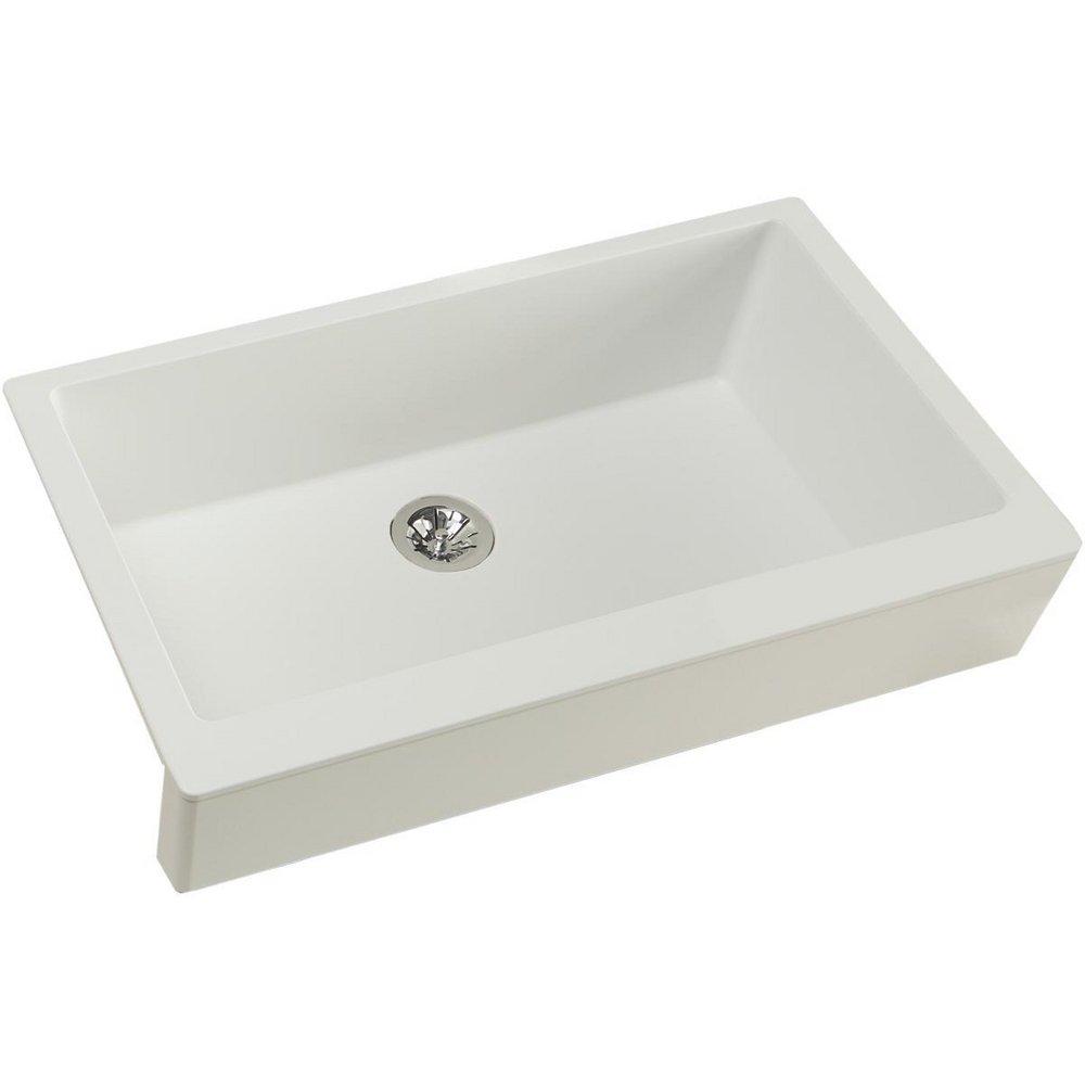 Elkay Ricotta 35-7/8 x 20-15/16 in. Composite Single Bowl Farmhouse Kitchen Sink 