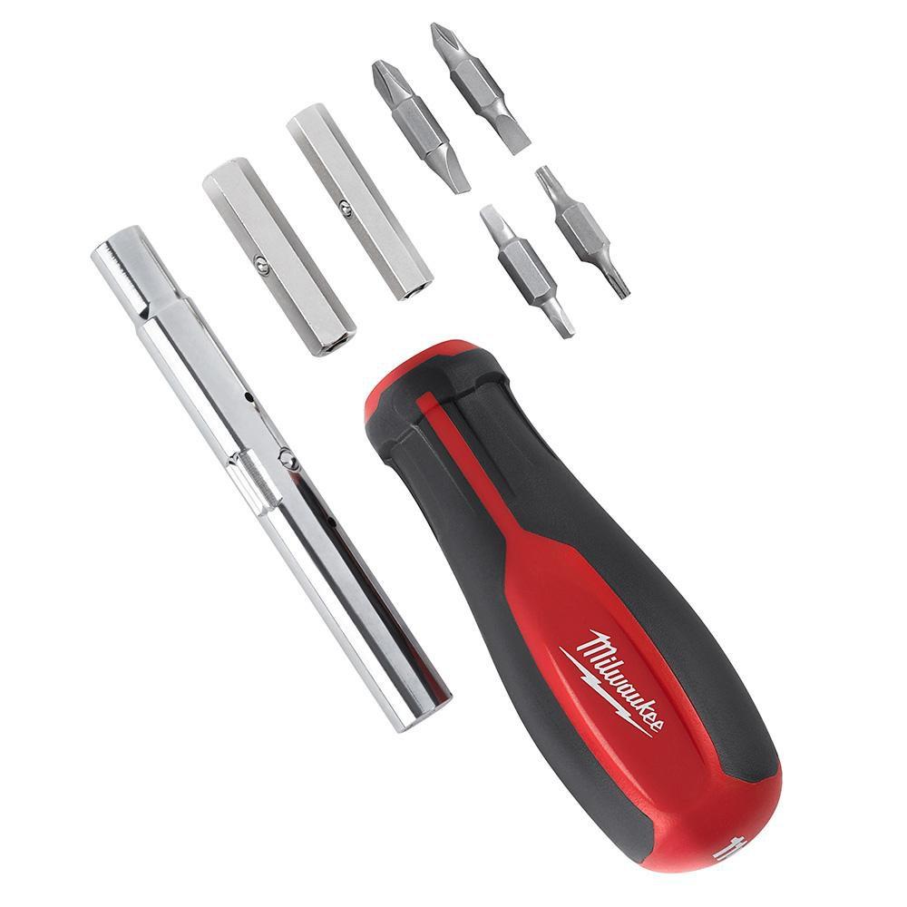 Milwaukee® Silver Manual Non Magnetic Multi-bit 12 Piece Screwdriver 