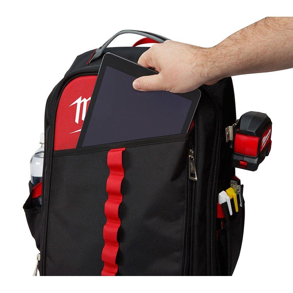 Milwaukee&reg; Red Low-Profile Backpack in Red and Black 