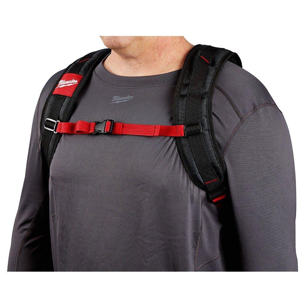 Milwaukee&reg; Red Low-Profile Backpack in Red and Black 