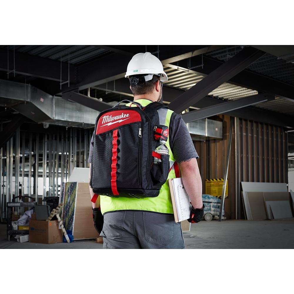 Milwaukee&reg; Red Low-Profile Backpack in Red and Black 