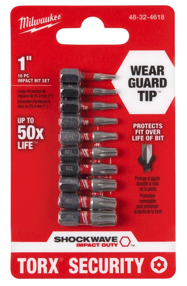 Milwaukee® Silver 1/4 x 1/4 in. Hex Torx® 10 Piece 