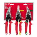 Milwaukee&reg; Black 18 ga Cold Rolled Steel and 22 ga Stainless Steel Snip Set (3-Piece) 