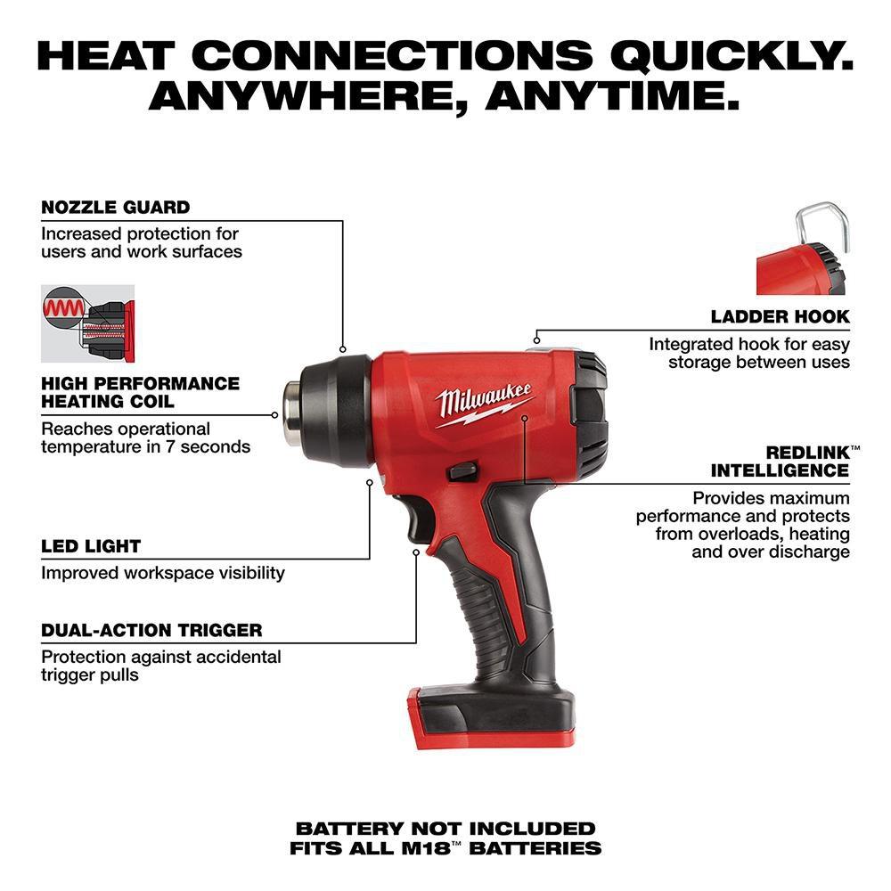 Milwaukee&reg; Red Compact Heat Gun 