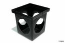 9 x 9 in. 4-Outlet Catch Basin in Black