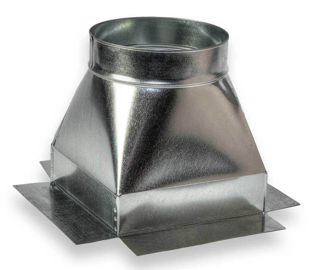 Duct Square-To-Round Ceiling Box 