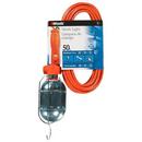 50 ft. 75W 16/3 ga Portable PVC Electric Hand Lamp with Type SJT Cord and Metal Lamp Guard in Orange