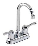3-Hole 1.75 gpm Deckmount Bar Faucet with Double Lever Handle in Polished Chrome