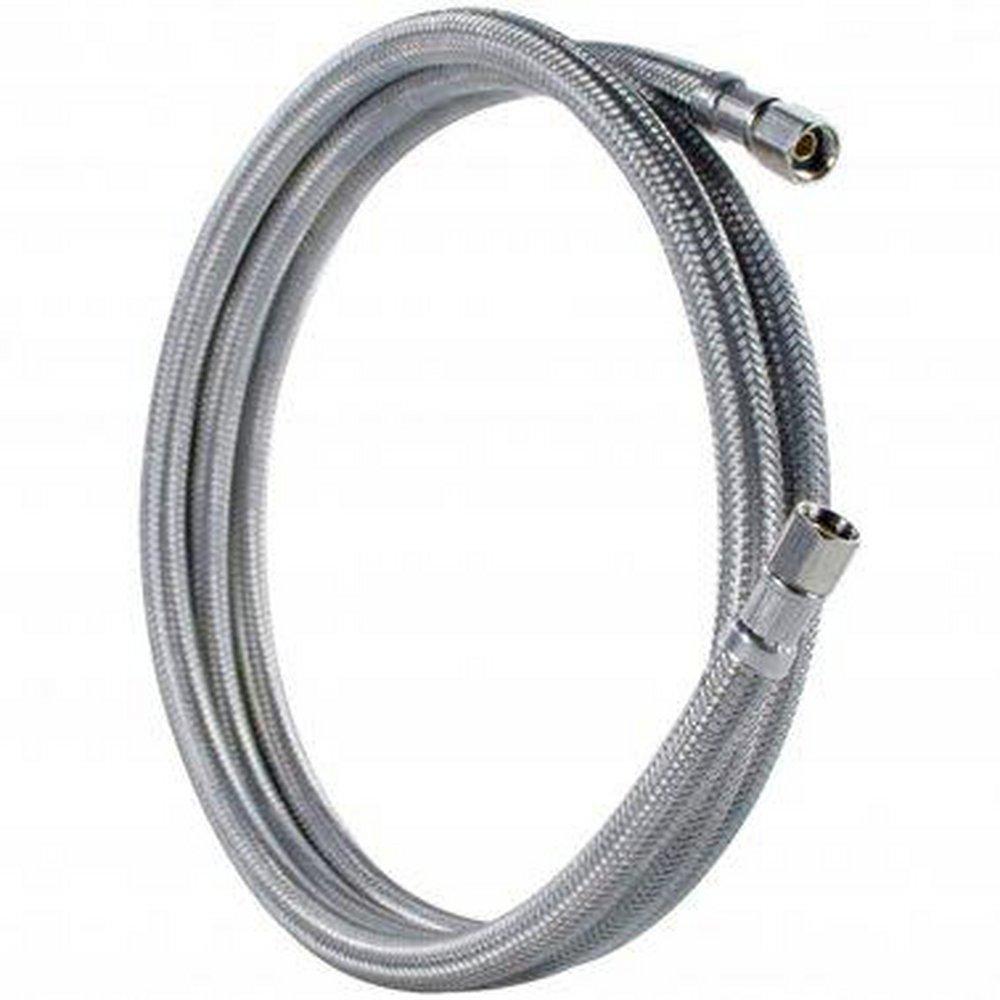 Petra Industries Silver 1/4 in. Compression Braided Stainless Steel Ice Maker Connector 