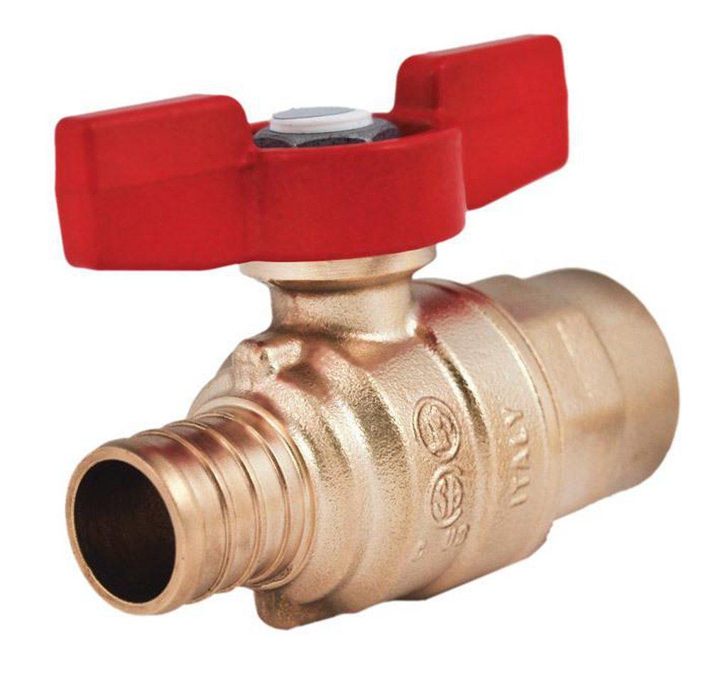 Legend Valve & Fitting Chrome Plated Forged Brass Full Port Sweat x PEX Ball Valve 