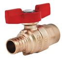 Legend Valve & Fitting Chrome Plated Forged Brass Full Port Sweat x PEX Ball Valve 