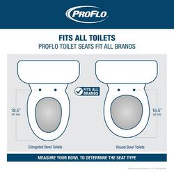 Elongated Closed Front Toilet Seat in White