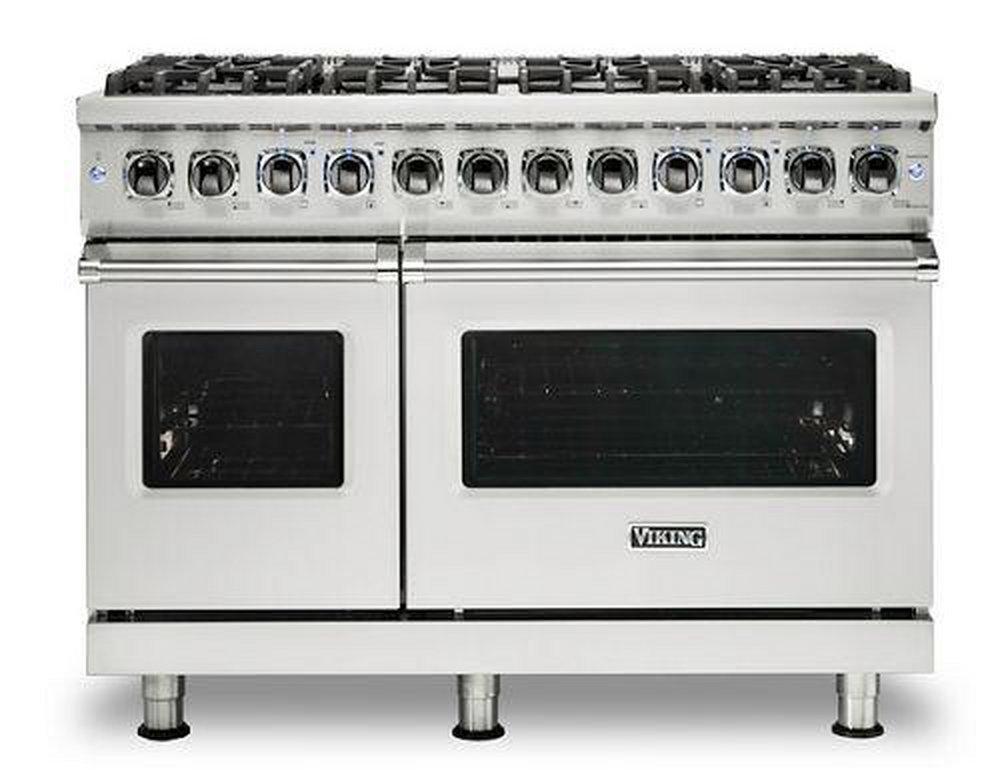 Viking Range Stainless Steel 47-7/8 in. Dual Fuel 8-Burner Sealed Freestanding Range 