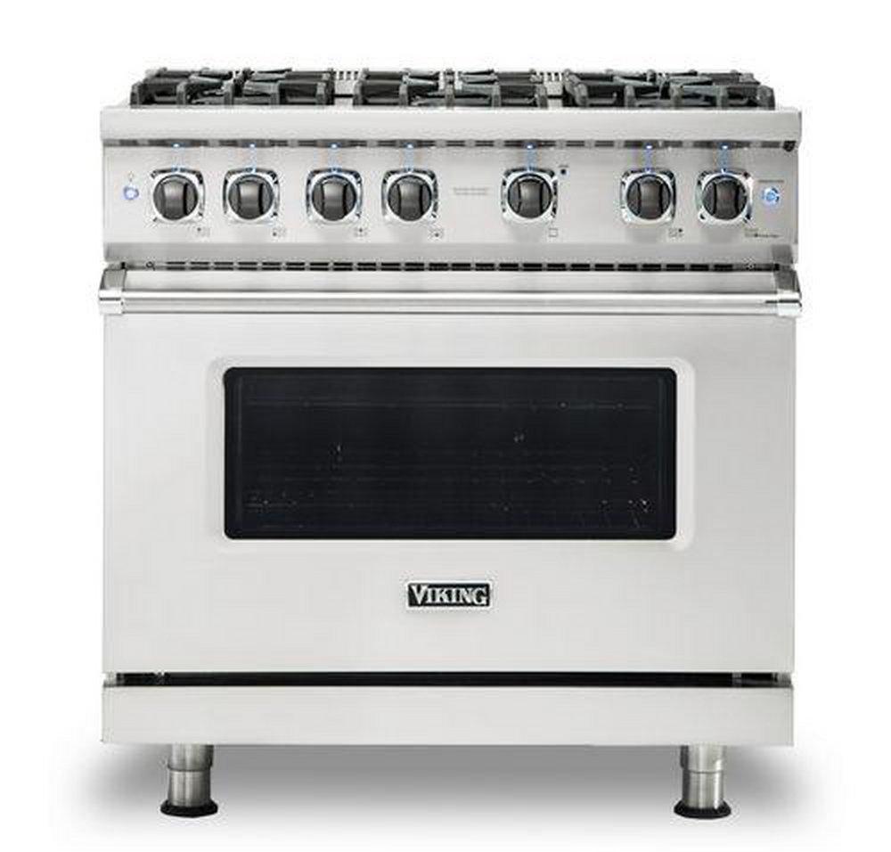 Viking Range Stainless Steel 35-7/8 in. Gas 6-Burner Sealed Freestanding Range 