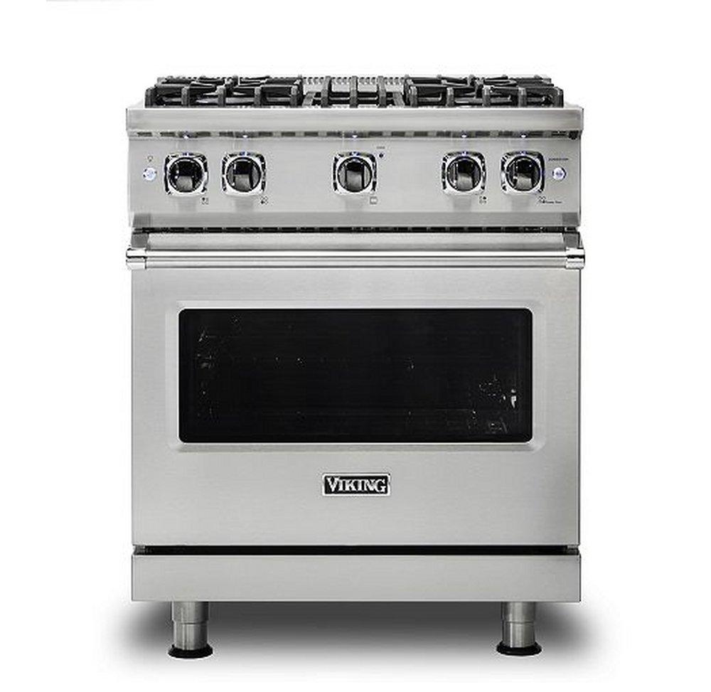 Viking Range Stainless Steel 29-7/8 in. Gas 4-Burner Sealed Freestanding Range 