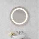 Robern Warm White 40 in. Anodized Aluminum Frameless Round Mirror with Light Inset 