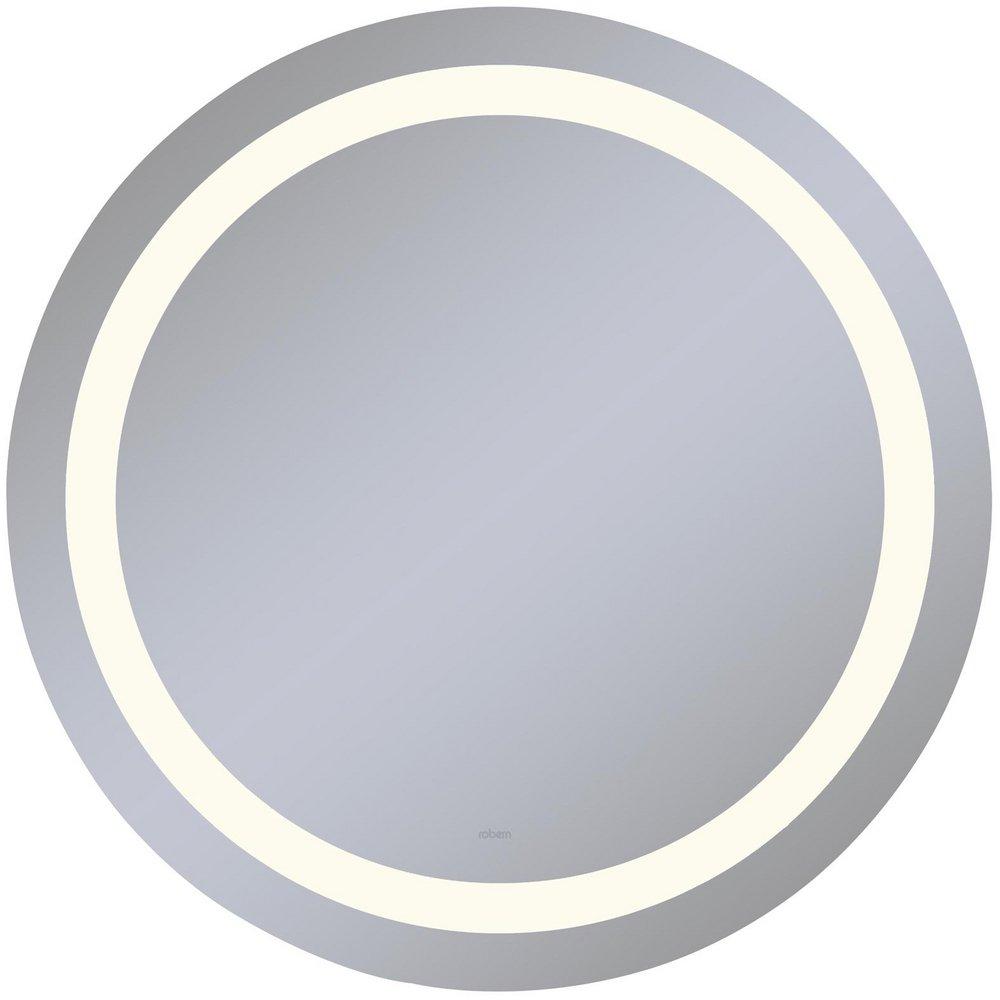 Robern 40 in. Anodized Aluminum Frameless Round Mirror with Light Inset 