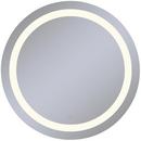 40 in. 2700K Anodized Aluminum Frameless Round Mirror with Light Inset