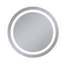 40 in. 4000K Anodized Aluminum Frameless Round Mirror with Light Inset
