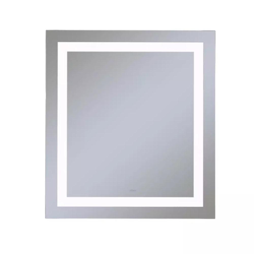 Robern 30 x 40 in. Anodized Aluminum Frameless Rectangle Mirror with Light Inset 