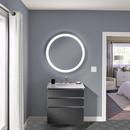 Robern Glass 36 x 1-3/4 in. Rectangular Framed Polished Edge Lighted Mirror 