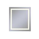 36 x 40 in. 2700K Anodized Aluminum Frameless Rectangle Mirror with Light Inset