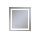 36 x 30 in. 2700K Anodized Aluminum Frameless Rectangle Mirror with Light Inset