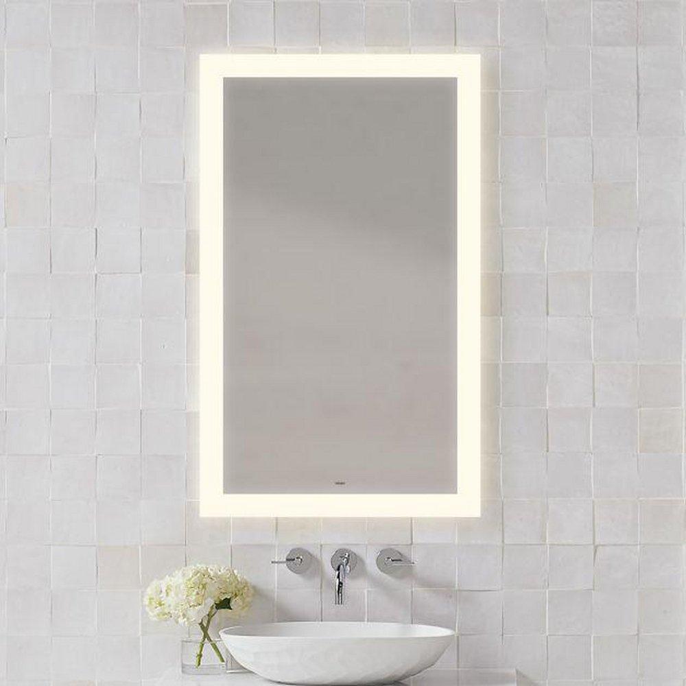 Robern 24 x 40 in. Anodized Aluminum Frameless Rectangle Mirror with Light Perimeter 