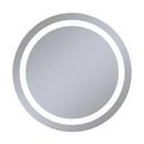 30 in. 4000K Anodized Aluminum Frameless Round Mirror with Light Inset
