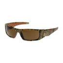 Camouflage Frame Nylon and Polycarbonate Safety Glasses with Anti-scratch/Anti-fog Brown Lens