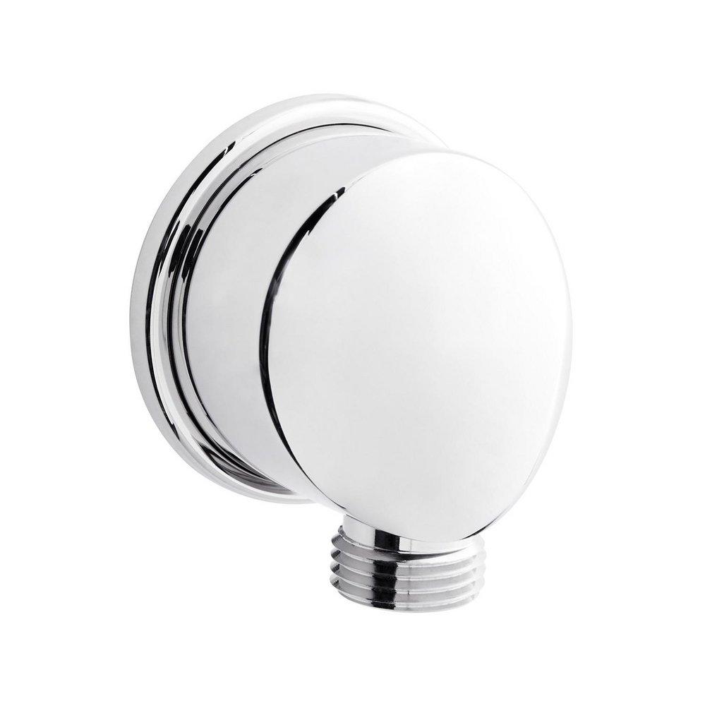 Signature Hardware Polished Chrome Round Water Supply Elbow for Hand Shower 