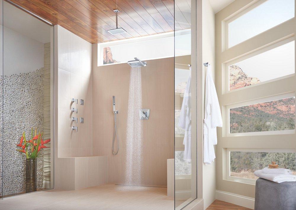 Brizo Chrome Multi Function H2Okinetic&reg;, Full Body, Massaging and Pause Showerhead 