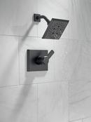 Delta Faucet Matte Black 1.75 gpm Wall Mount Shower Faucet Trim Only with Single Lever Handle 