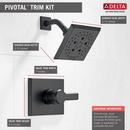 Delta Faucet Matte Black 1.75 gpm Wall Mount Shower Faucet Trim Only with Single Lever Handle 