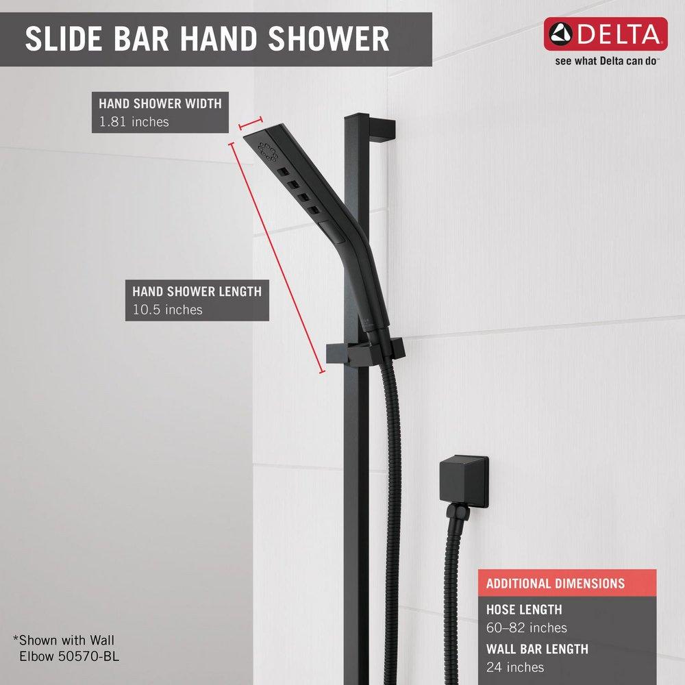 Delta Faucet Matte Black Multi Function Hand Shower 