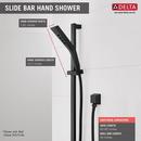 Delta Faucet Matte Black Multi Function Hand Shower 
